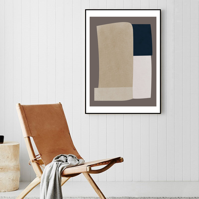 Mid-Century Modern Abstract Painting Dark Color Textured Wall Art Decor for Bedroom Brown Clearhalo 'Art Gallery' 'Canvas Art' 'Industrial' 'Mid-Century Modern' 'Minimalist Art Gallery' Arts' 1657238