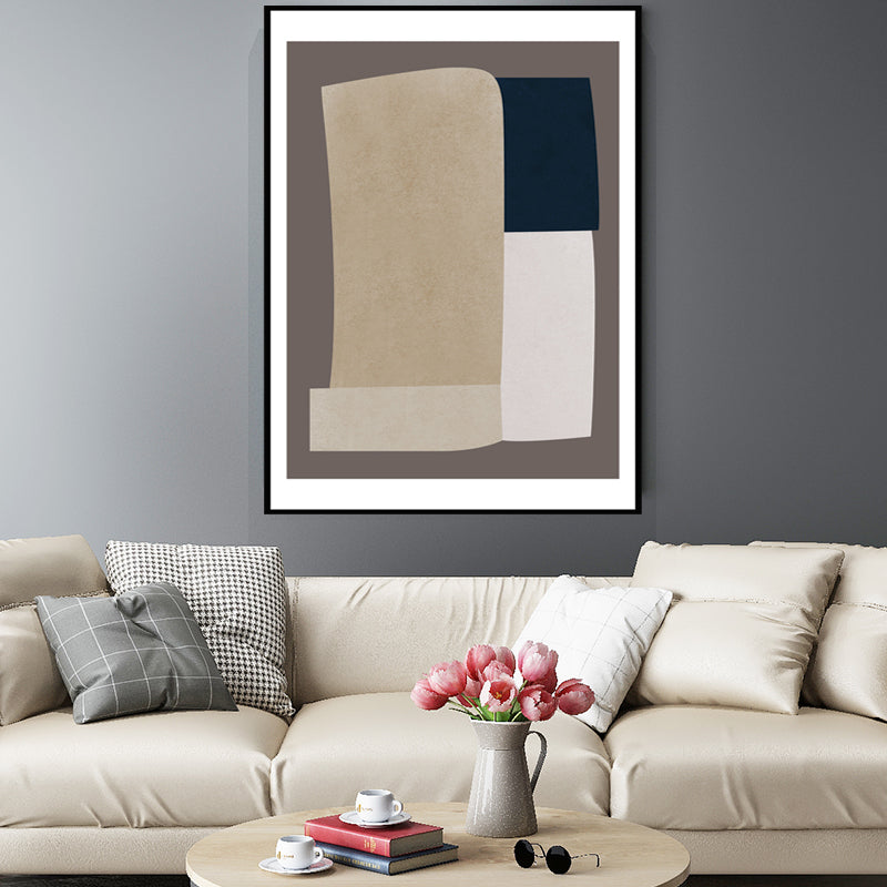 Mid-Century Modern Abstract Painting Dark Color Textured Wall Art Decor for Bedroom Clearhalo 'Art Gallery' 'Canvas Art' 'Industrial' 'Mid-Century Modern' 'Minimalist Art Gallery' Arts' 1657239