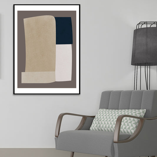 Mid-Century Modern Abstract Painting Dark Color Textured Wall Art Decor for Bedroom Clearhalo 'Art Gallery' 'Canvas Art' 'Industrial' 'Mid-Century Modern' 'Minimalist Art Gallery' Arts' 1657240