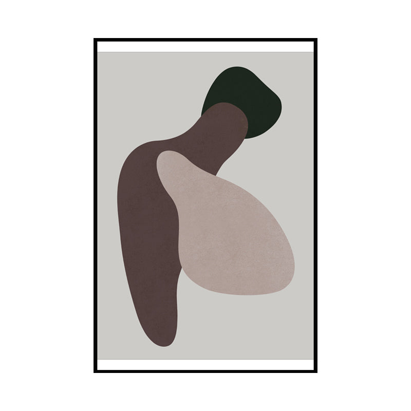 Mid-Century Modern Abstract Painting Dark Color Textured Wall Art Decor for Bedroom Clearhalo 'Art Gallery' 'Canvas Art' 'Industrial' 'Mid-Century Modern' 'Minimalist Art Gallery' Arts' 1657248