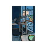 Canvas Blue Painting Fauvism Henri Matisse Interior with A Goldfish Bowl Wall Art Print for Bedroom Clearhalo 'Art Gallery' 'Canvas Art' 'Kids' Arts' 1657252