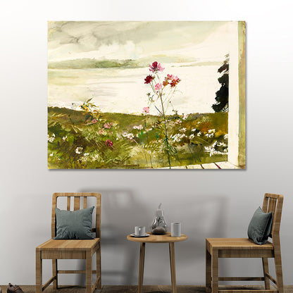 Realist Andrew Wise Scenery Painting Green Textured Wall Art for Living Room Green Clearhalo 'Art Gallery' 'Canvas Art' 'Country Art Gallery' 'French Country' 'Rustic' Arts' 1657284