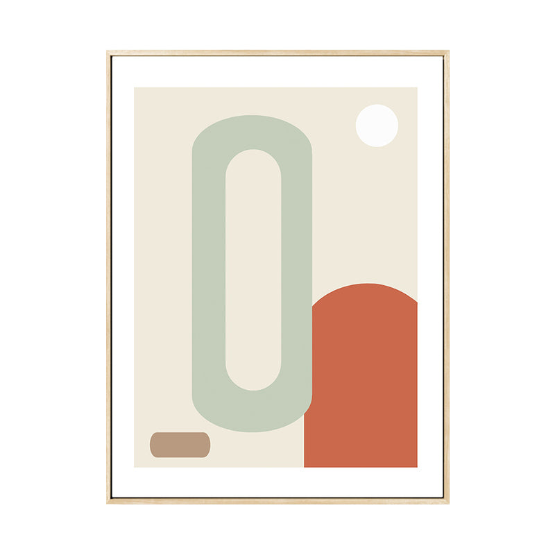 Soft Color Geometric Pattern Canvas Scandinavian Textured Wall Art Decor for Dining Room Clearhalo 'Arts' 'Canvas Art' 1657319