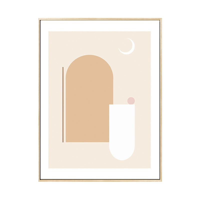 Soft Color Geometric Pattern Canvas Scandinavian Textured Wall Art Decor for Dining Room Clearhalo 'Arts' 'Canvas Art' 1657326