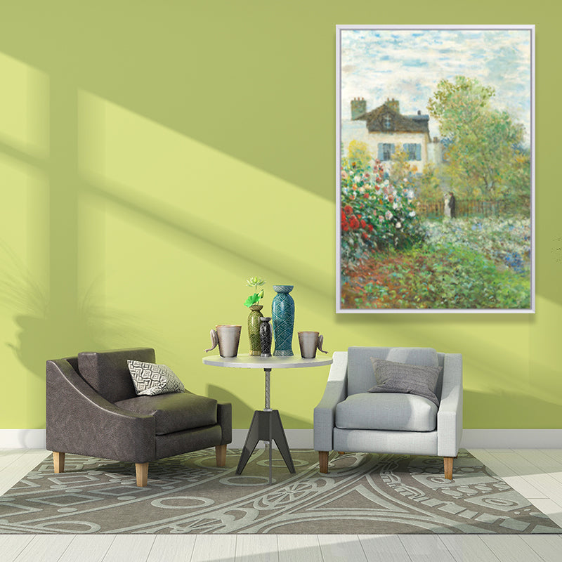 Stunning Nature Scenery Painting for Bedroom Country Landscape Wall Art in Green Green Design 1 Clearhalo 'Art Gallery' 'Canvas Art' 'Country Art Gallery' 'French Country' 'Rustic' Arts' 1657364