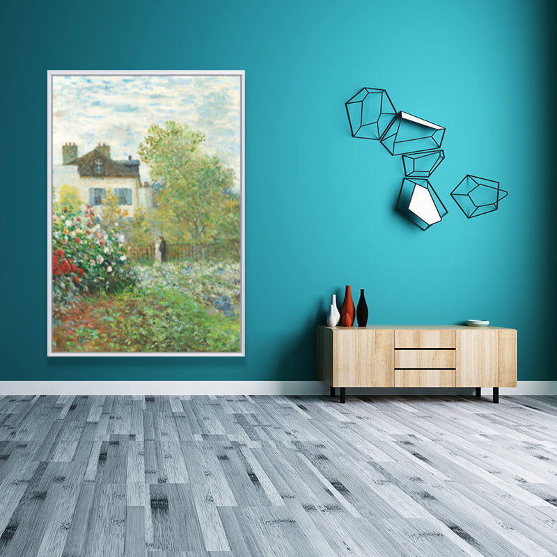 Stunning Nature Scenery Painting for Bedroom Country Landscape Wall Art in Green Clearhalo 'Art Gallery' 'Canvas Art' 'Country Art Gallery' 'French Country' 'Rustic' Arts' 1657365
