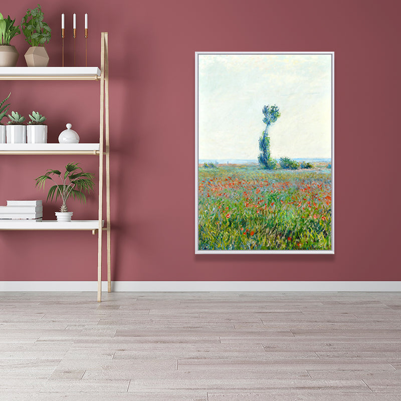 Canvas Green Art Print Farmhouse Monet Blooming Flower Field Painting Wall Decor Clearhalo 'Art Gallery' 'Canvas Art' 'Country Art Gallery' 'French Country' 'Rustic' Arts' 1657432