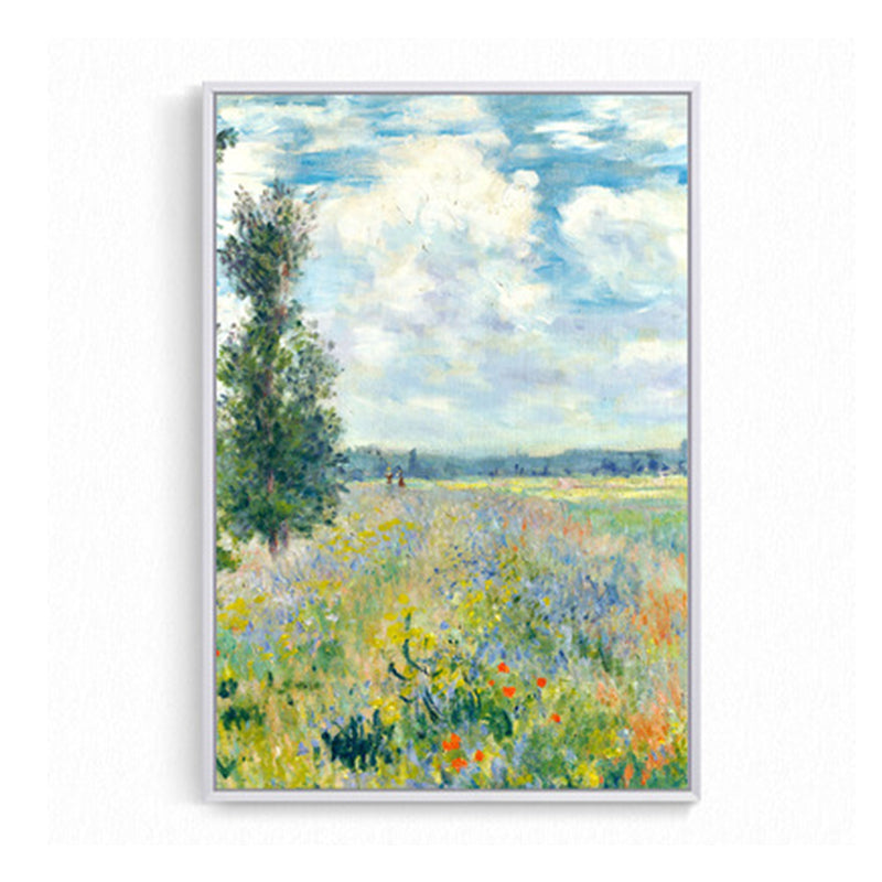 Canvas Green Art Print Farmhouse Monet Blooming Flower Field Painting Wall Decor Clearhalo 'Art Gallery' 'Canvas Art' 'Country Art Gallery' 'French Country' 'Rustic' Arts' 1657444