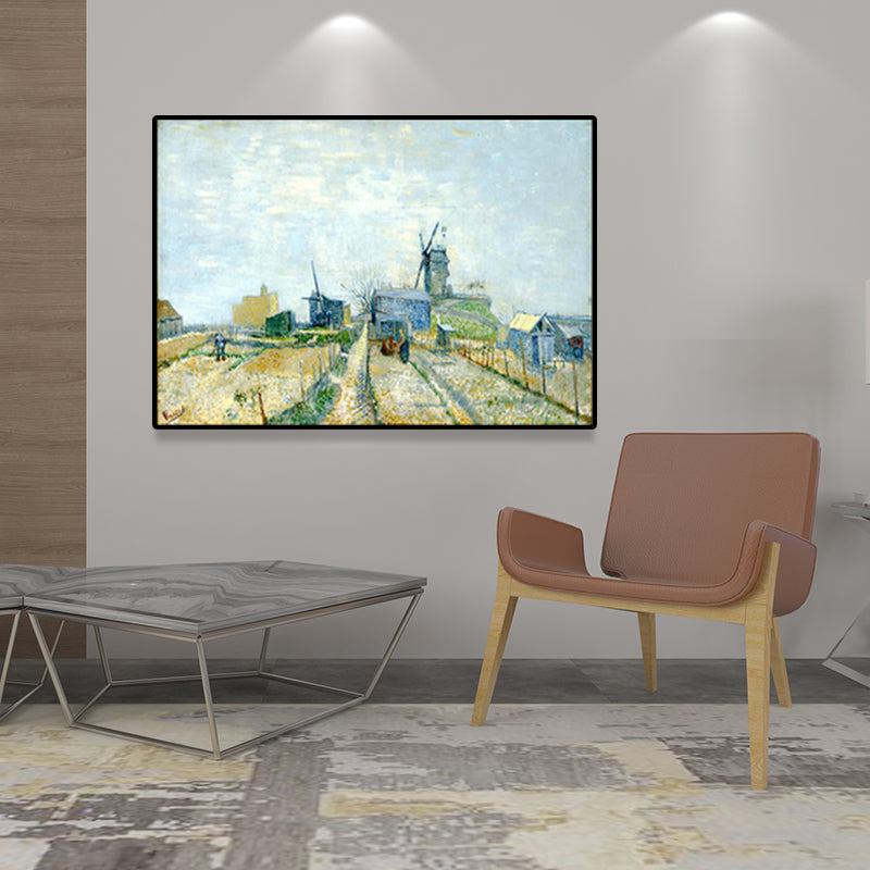 Van Gogh Farmland Wall Art Print Soft Color Canvas Painting for House Decoration Clearhalo 'Art Gallery' 'Canvas Art' 'Country Art Gallery' 'French Country' 'Rustic' Arts' 1657476
