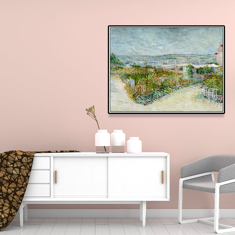 Van Gogh Farmland Wall Art Print Soft Color Canvas Painting for House Decoration Clearhalo 'Art Gallery' 'Canvas Art' 'Country Art Gallery' 'French Country' 'Rustic' Arts' 1657483