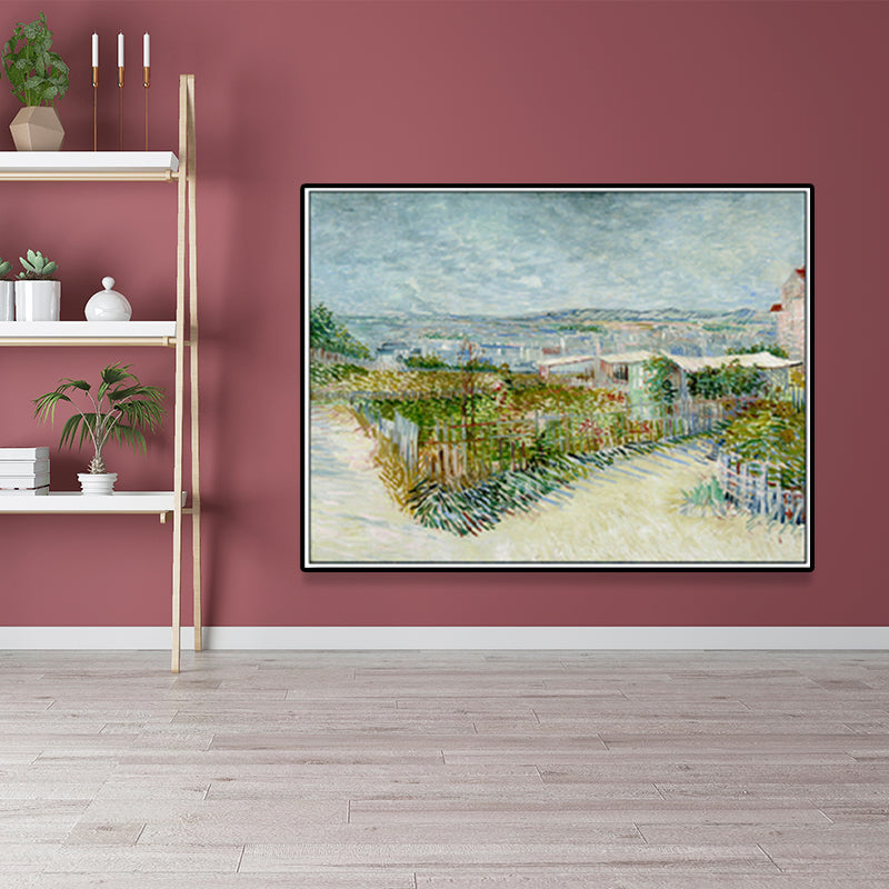 Van Gogh Farmland Wall Art Print Soft Color Canvas Painting for House Decoration Clearhalo 'Art Gallery' 'Canvas Art' 'Country Art Gallery' 'French Country' 'Rustic' Arts' 1657484