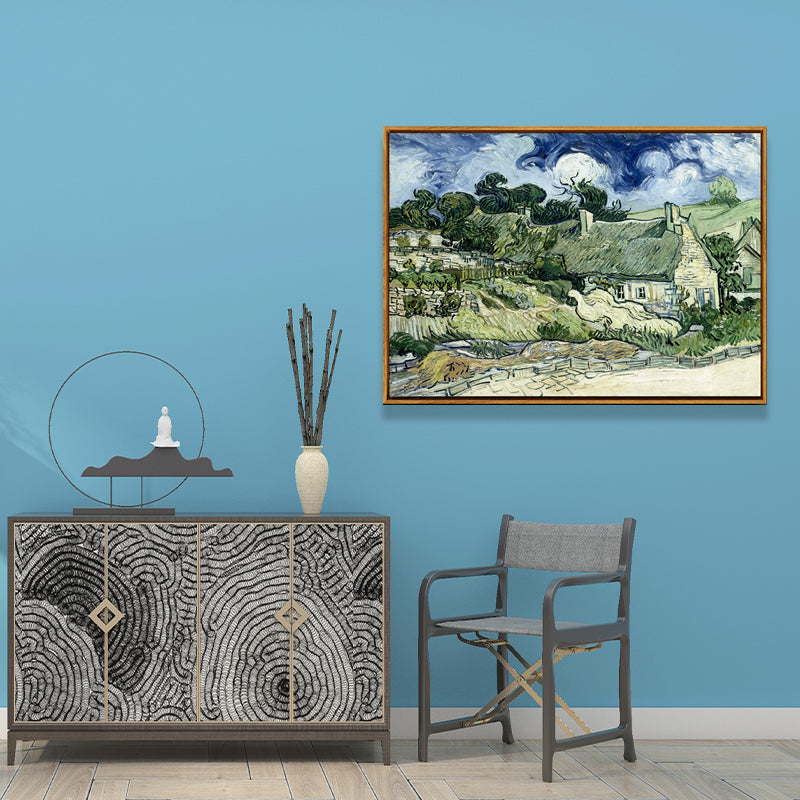 Van Gogh Wheat Field Canvas Art Farmhouse Textured Wall Decor in Soft Color for Room Clearhalo 'Art Gallery' 'Canvas Art' 'Country Art Gallery' 'French Country' 'Rustic' Arts' 1657509