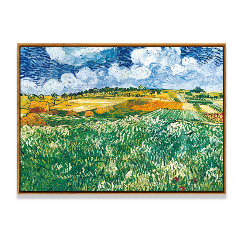 Van Gogh Wheat Field Canvas Art Farmhouse Textured Wall Decor in Soft Color for Room Clearhalo 'Art Gallery' 'Canvas Art' 'Country Art Gallery' 'French Country' 'Rustic' Arts' 1657515