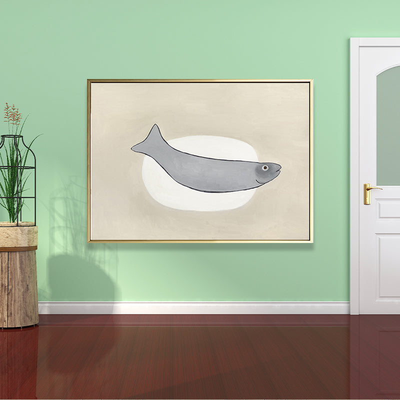 Soft Color Food Painting Canvas Textured Minimalistic Child Bedroom Wall Art Clearhalo 'Art Gallery' 'Canvas Art' 'Kids' Arts' 1657597