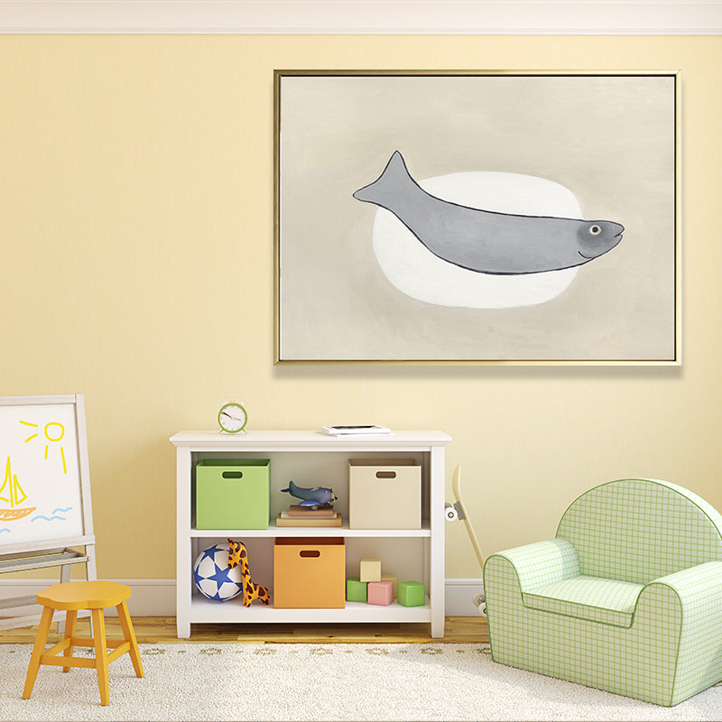 Soft Color Food Painting Canvas Textured Minimalistic Child Bedroom Wall Art Clearhalo 'Art Gallery' 'Canvas Art' 'Kids' Arts' 1657598