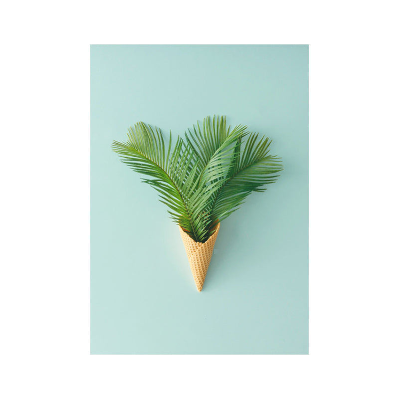 Plant Bouquet Art Print Nordic Canvas Wall Decor in Pastel Color, Textured Surface Clearhalo 'Arts' 'Canvas Art' 1657679