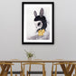 Black Cartoon Canvas Art Bunny Girl Painting Wall Decor for Girls Bedroom, Textured Clearhalo 'Art Gallery' 'Canvas Art' 'Kids' Arts' 1657688