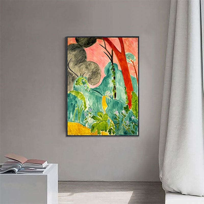 Botanical Shrub Painting Wall Art Decor Farmhouse Textured Canvas Print in Green Clearhalo 'Arts' 'Canvas Art' 1657739