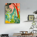 Botanical Shrub Painting Wall Art Decor Farmhouse Textured Canvas Print in Green Clearhalo 'Arts' 'Canvas Art' 1657741