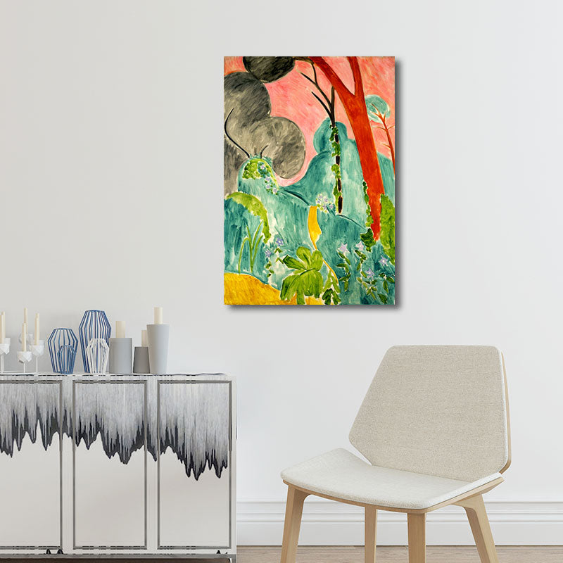 Botanical Shrub Painting Wall Art Decor Farmhouse Textured Canvas Print in Green Clearhalo 'Arts' 'Canvas Art' 1657742