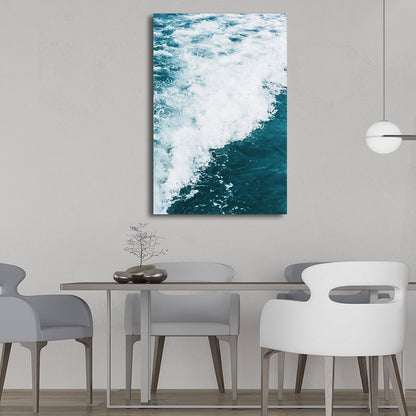 Sea Wave Wall Art Blue Modernism Canvas Print for Living Room, Textured Surface Blue Clearhalo 'Art Gallery' 'Canvas Art' 'Contemporary Art Gallery' 'Modern' Arts' 1657961