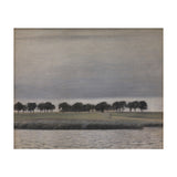 Gloomy Grassland Canvas Wall Art House Interior Scenery Painting Wall Decor in Grey Clearhalo 'Art Gallery' 'Canvas Art' 'Traditional' Arts' 1657996