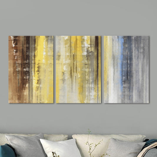 Canvas Multi-Piece Painting Modern Abstract Wall Art Print in Yellow and Brown for Home Clearhalo 'Art Gallery' 'Canvas Art' 'Contemporary Art Gallery' 'Modern' Arts' 1658026