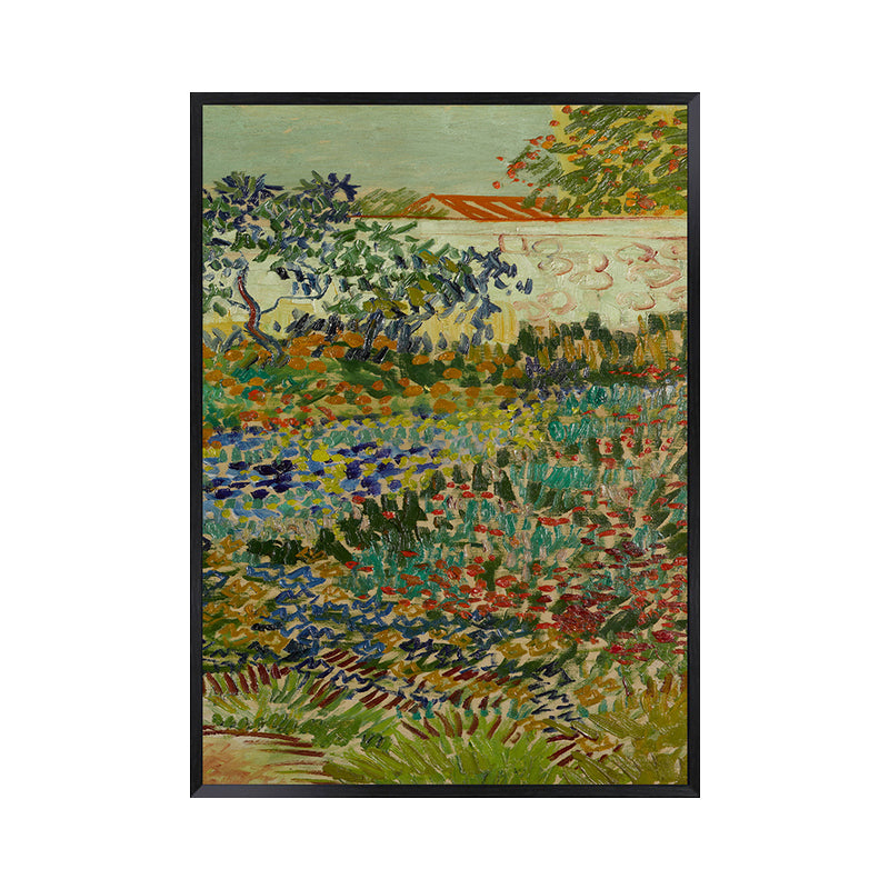 Green Farm Field Wall Art Van Gogh Farmhouse Textured Canvas Print for Home Clearhalo 'Art Gallery' 'Canvas Art' 'Country Art Gallery' 'French Country' 'Rustic' Arts' 1658049