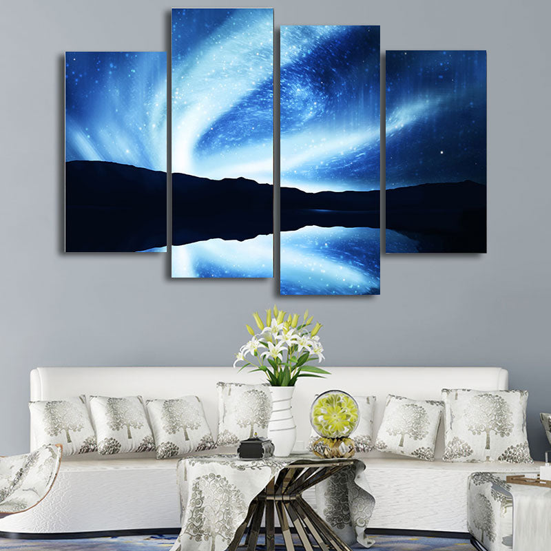 Kids Style Stars Spiral Paintings Dining Room Wall Art Decor in Blue, Multiple Sizes Clearhalo 'Art Gallery' 'Canvas Art' 'Kids' Arts' 1658280