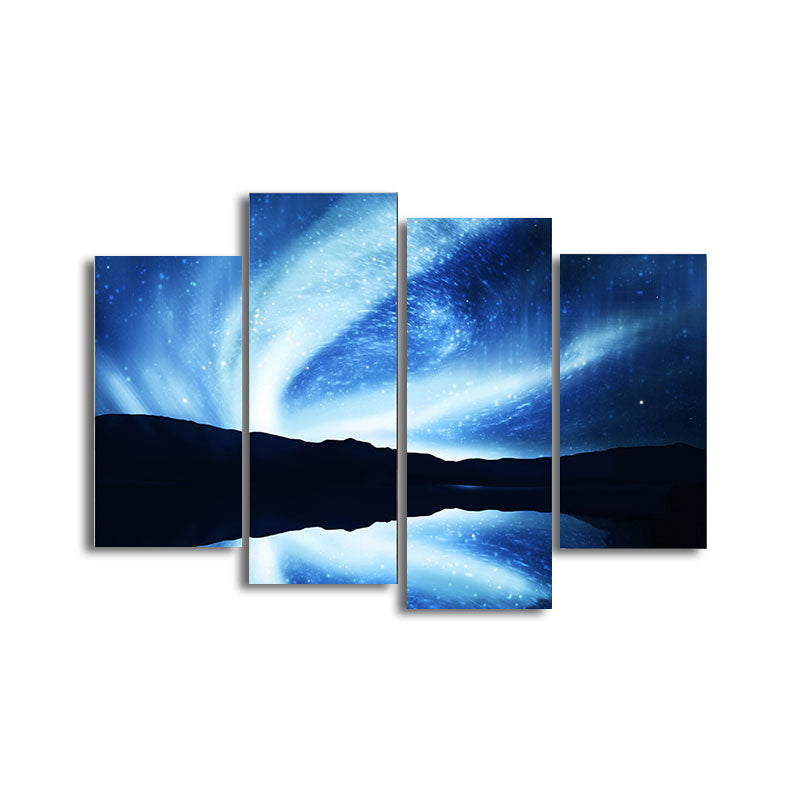 Kids Style Stars Spiral Paintings Dining Room Wall Art Decor in Blue, Multiple Sizes Clearhalo 'Art Gallery' 'Canvas Art' 'Kids' Arts' 1658282