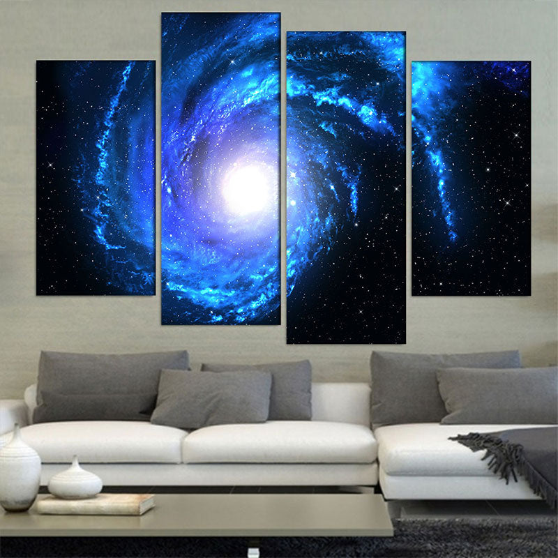 Kids Style Stars Spiral Paintings Dining Room Wall Art Decor in Blue, Multiple Sizes Blue Design 2 Clearhalo 'Art Gallery' 'Canvas Art' 'Kids' Arts' 1658286