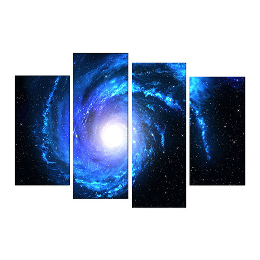 Kids Style Stars Spiral Paintings Dining Room Wall Art Decor in Blue, Multiple Sizes Clearhalo 'Art Gallery' 'Canvas Art' 'Kids' Arts' 1658289