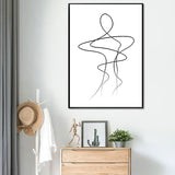 Irregular Line Charcoal Drawings Art Minimalism Style Canvas Painting, Multiple Sizes White Clearhalo 'Art Gallery' 'Canvas Art' 'Contemporary Art Gallery' 'Contemporary Art' 'Minimalism' 'Minimalist Art Gallery' 'Scandinavian' Arts' 1658344