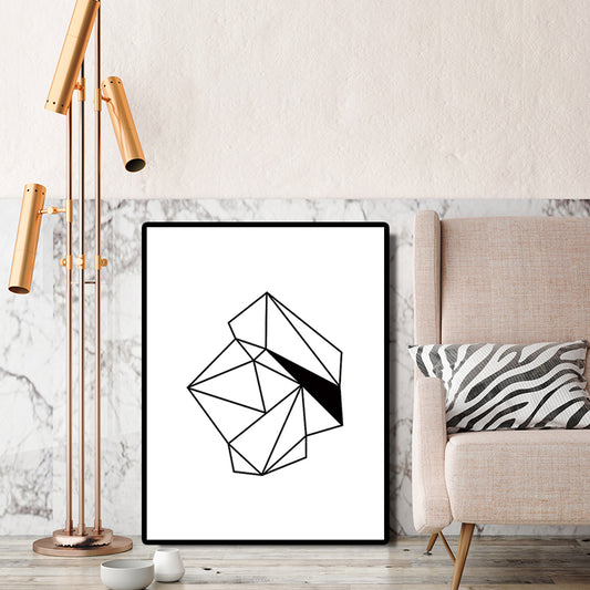 Canvas Textured Wall Decor Minimalism Geometric Pattern Art, Multiple Sizes Options