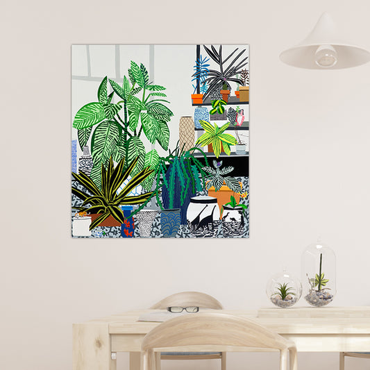 Children's Art Potted Plant Canvas Study Room Wall Art Decor in Green, Multiple Sizes Available Clearhalo 'Art Gallery' 'Canvas Art' 'Kids' Arts' 1658497