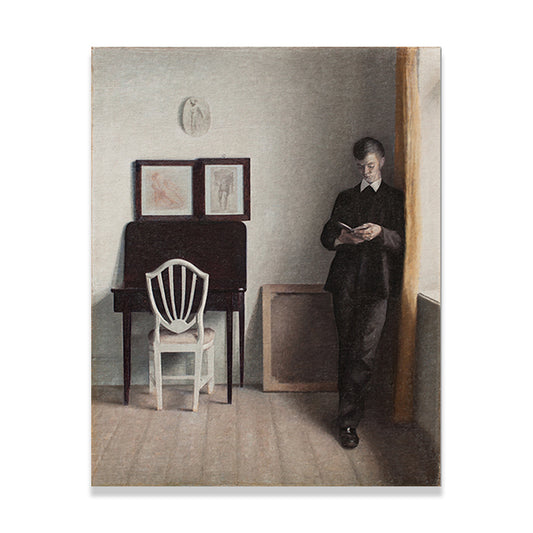 Inside the Room Wall Art Pastel Color Nostalgic Canvas Print for Home Gallery, Textured Clearhalo 'Arts' 'Canvas Art' 1658576