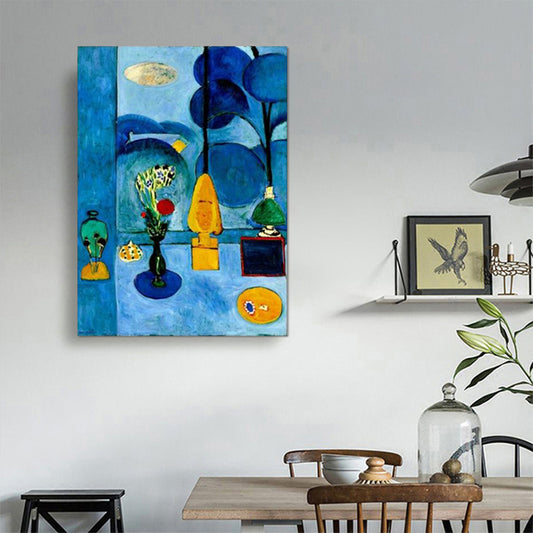 Blue Childrens Art Canvas Print Henri Matisse Pot Painting Wall Decor for Kids Room Blue Clearhalo 'Art Gallery' 'Canvas Art' 'Kids' Arts' 1658585