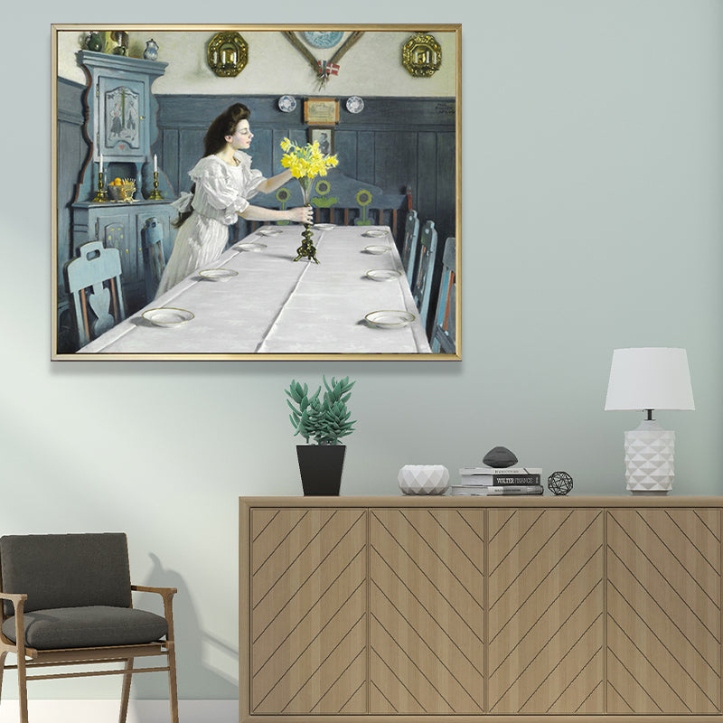 Painting Print Post-Impressionist Canvas Wall Art with Woman Portrait, Soft Color Clearhalo 'Arts' 'Canvas Art' 1658617