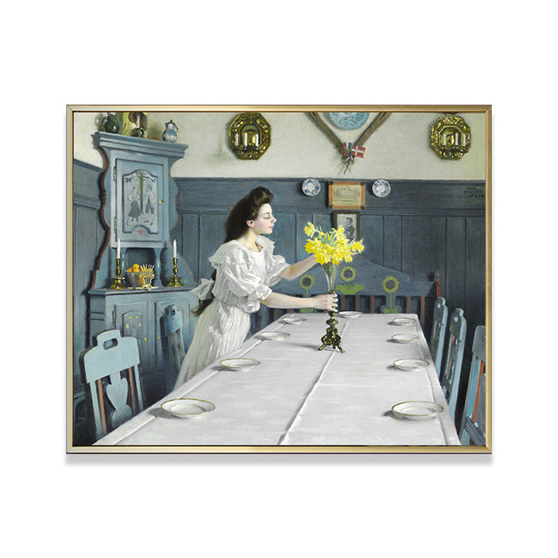 Painting Print Post-Impressionist Canvas Wall Art with Woman Portrait, Soft Color Clearhalo 'Arts' 'Canvas Art' 1658621