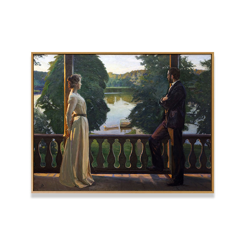 Painting Print Post-Impressionist Canvas Wall Art with Woman Portrait, Soft Color Clearhalo 'Arts' 'Canvas Art' 1658626