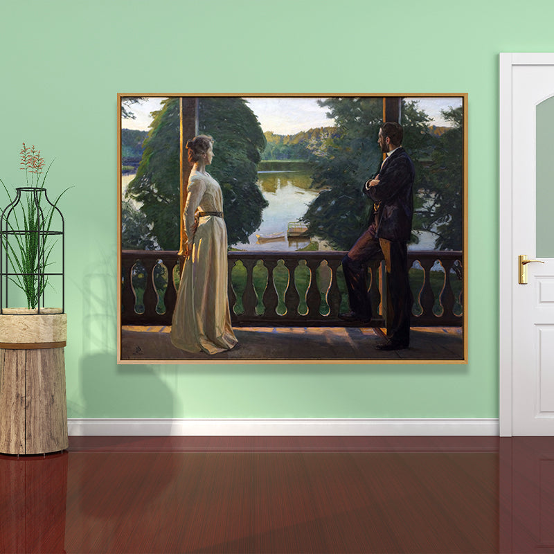 Painting Print Post-Impressionist Canvas Wall Art with Woman Portrait, Soft Color Clearhalo 'Arts' 'Canvas Art' 1658627