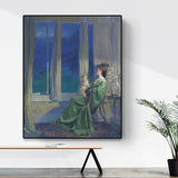 Painting Print Post-Impressionist Canvas Wall Art with Woman Portrait, Soft Color Clearhalo 'Arts' 'Canvas Art' 1658634