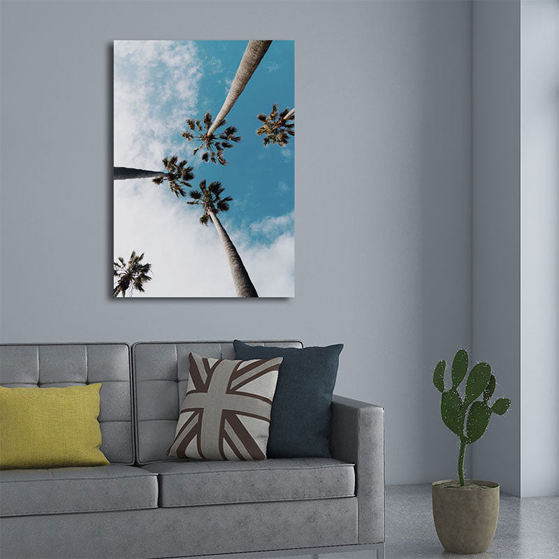 Textured Scenery Art Print Tropical Canvas Made Wall Decoration for Sitting Room Blue Clearhalo 'Art Gallery' 'Canvas Art' 'Coastal Art Gallery' 'Nautical' 'Tropical' Arts' 1658693