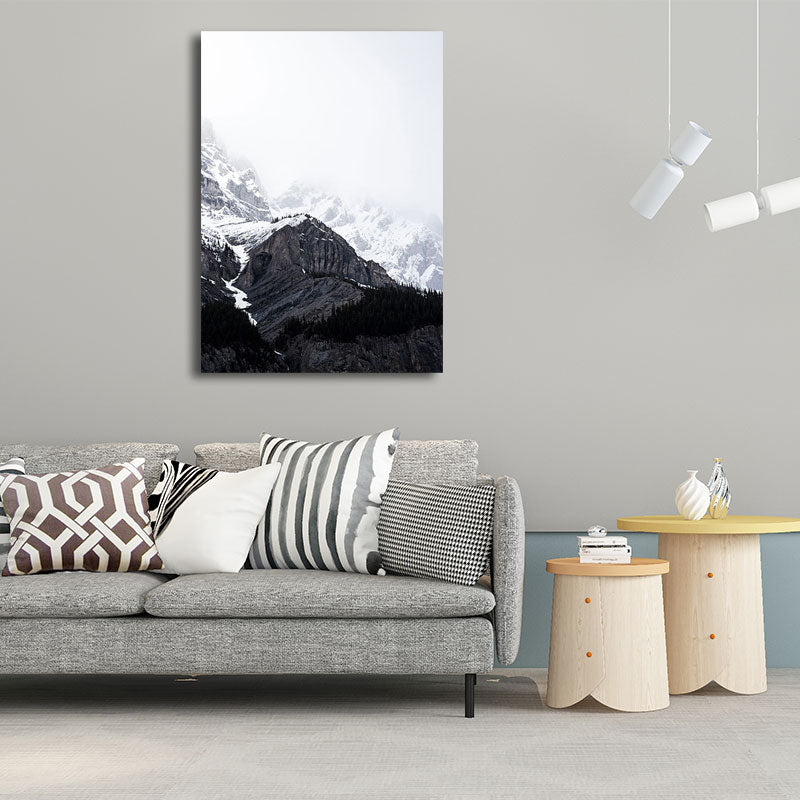 Textured Scenery Art Print Tropical Canvas Made Wall Decoration for Sitting Room Black Clearhalo 'Art Gallery' 'Canvas Art' 'Coastal Art Gallery' 'Nautical' 'Tropical' Arts' 1658704