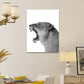Photography Lion Roaring Canvas Wall Art for House Interior, Grey and White, Textured Clearhalo 'Art Gallery' 'Canvas Art' 'Contemporary Art Gallery' 'Modern' Arts' 1658795