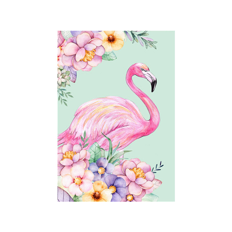 Kids Fantasy Animal Art Print Pink Textured Surface Wall Decoration for Living Room Clearhalo 'Art Gallery' 'Canvas Art' 'Kids' Arts' 1658808