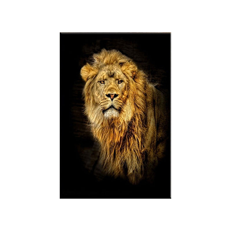 Photography Wild Animals Wall Art Decor for Living Room, Dark Color, Textured Surface Clearhalo 'Art Gallery' 'Canvas Art' 'Contemporary Art Gallery' 'Modern' Arts' 1658864