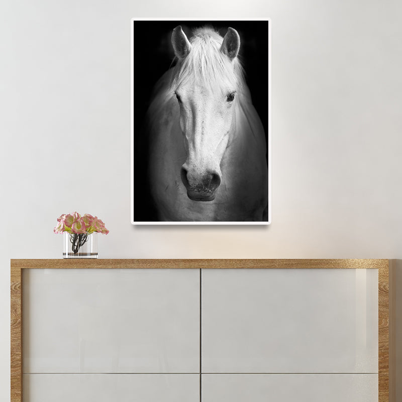 Horse Head Wall Art Decor Textured Surface Modernist House Interior Canvas Print Clearhalo 'Art Gallery' 'Canvas Art' 'Contemporary Art Gallery' 'Modern' Arts' 1658894