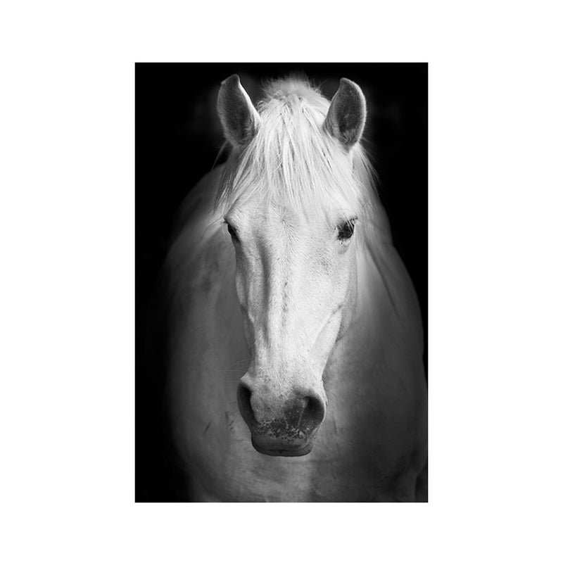 Horse Head Wall Art Decor Textured Surface Modernist House Interior Canvas Print Clearhalo 'Art Gallery' 'Canvas Art' 'Contemporary Art Gallery' 'Modern' Arts' 1658895