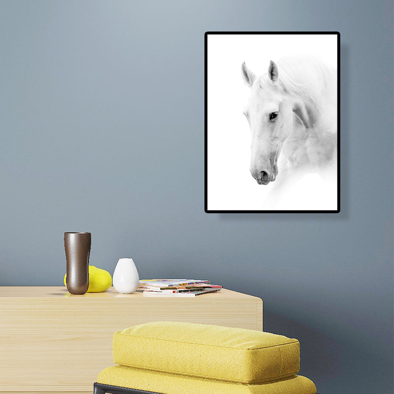 Horse Head Wall Art Decor Textured Surface Modernist House Interior Canvas Print Clearhalo 'Art Gallery' 'Canvas Art' 'Contemporary Art Gallery' 'Modern' Arts' 1658901